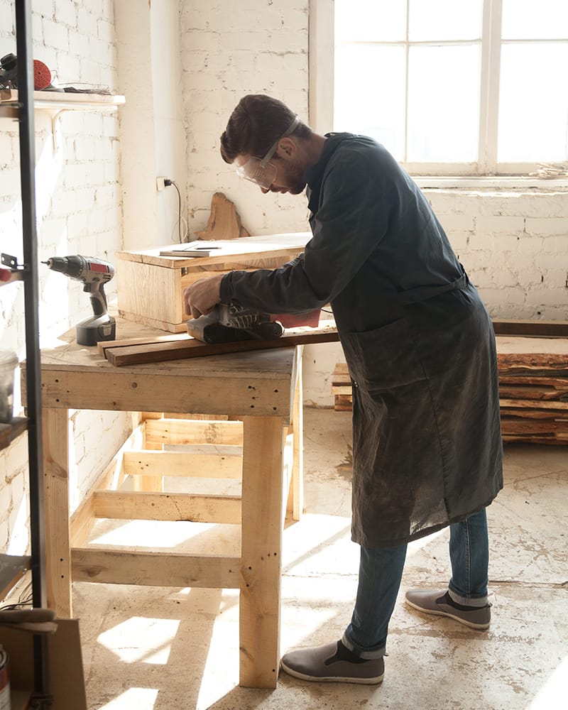 Millennial man choosing skilled labor trades